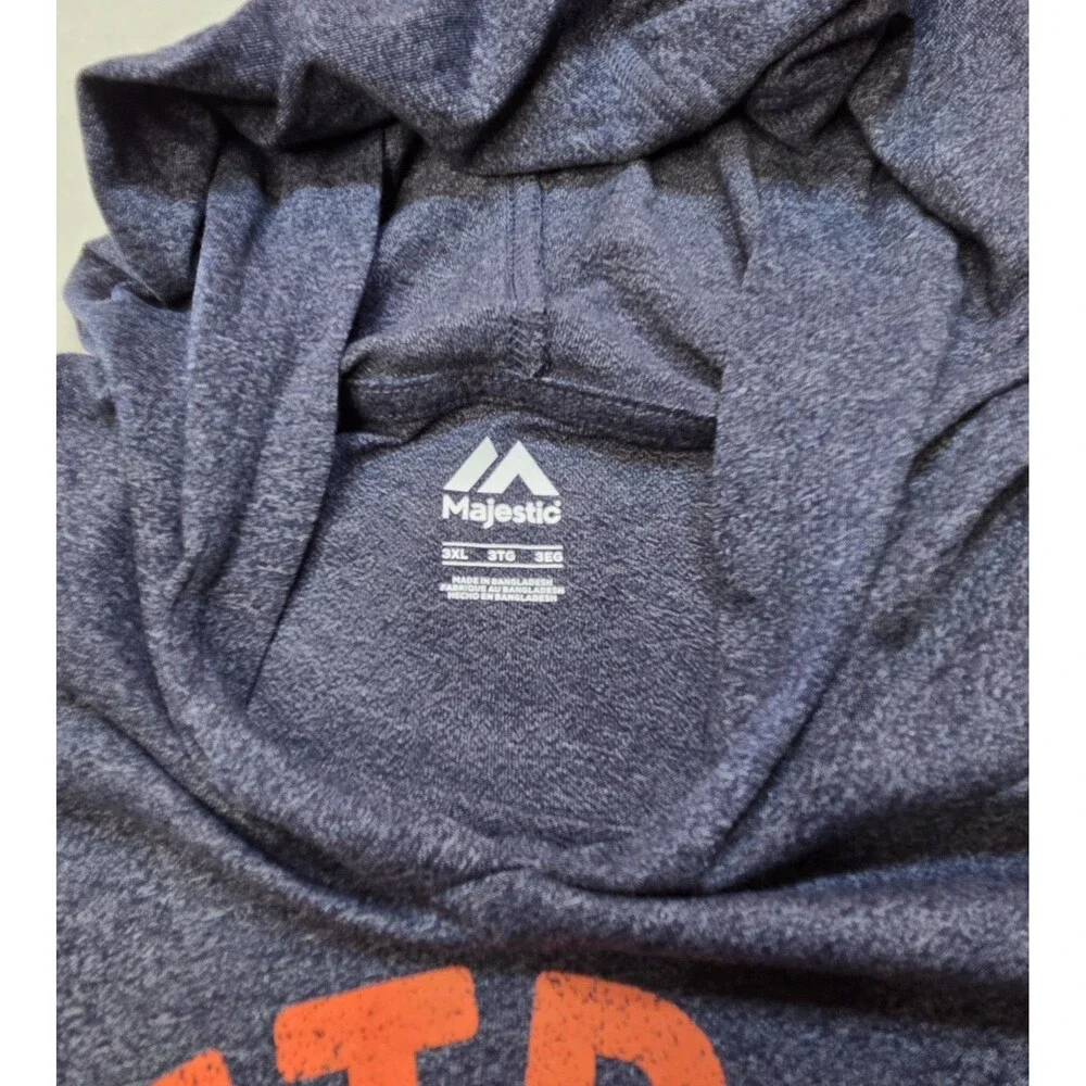 Detroit Tigers Majestic Official MLB Genuine Merch Hoodie Tee Mens 3XL